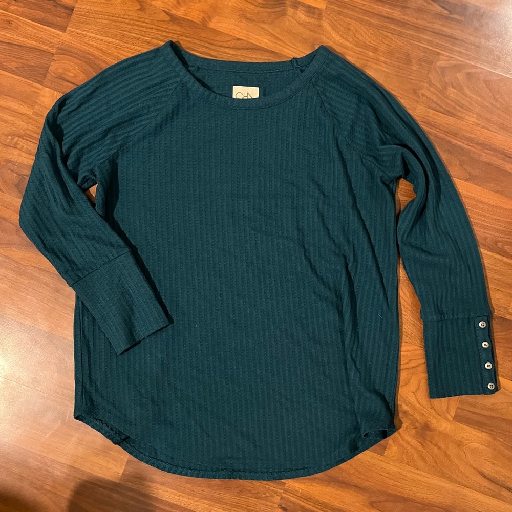 Chaser Dark Teal Long Sleeve Shirt. Size XXL EUC